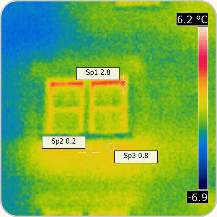 Mäßig gedämmte Außenwand